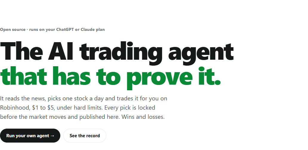 TradeAgent public website